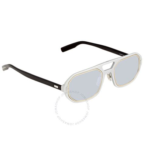 dior al13.14|Dior Men's Silver Mirror Pilot Sunglasses AL13.14 0PZ7 54.